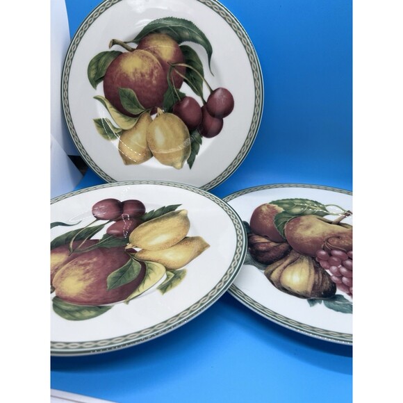 Fitz and Floyd Other - 3 Vintage Fitz and Floyd Belle Classique Fruit en Fête Bone China Plates fall